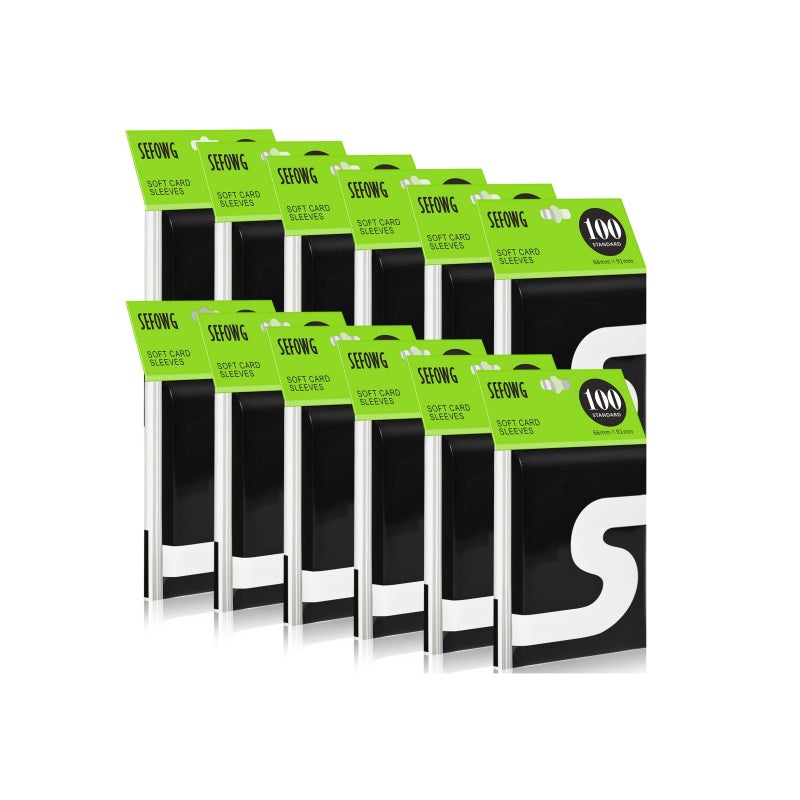 SEFOWG 1200 Counts Card Sleeves, Penny Clear Card Sleeves for Trading Cards, Baseball Card Sleeve, Trading Card Sleeve, Soft Plastic Card Protector Sleeves for Sports, Football, Game Cards, MTG - Image 1